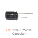 C8: 220µF 25VDC Capacitor