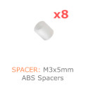 SPACER: M3x5mm ABS Spacers