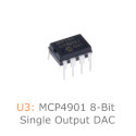 U3: MCP4901 8-Bit Single Output DAC