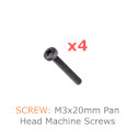 SCREW: M3x20mm Pan Head Machine Screws